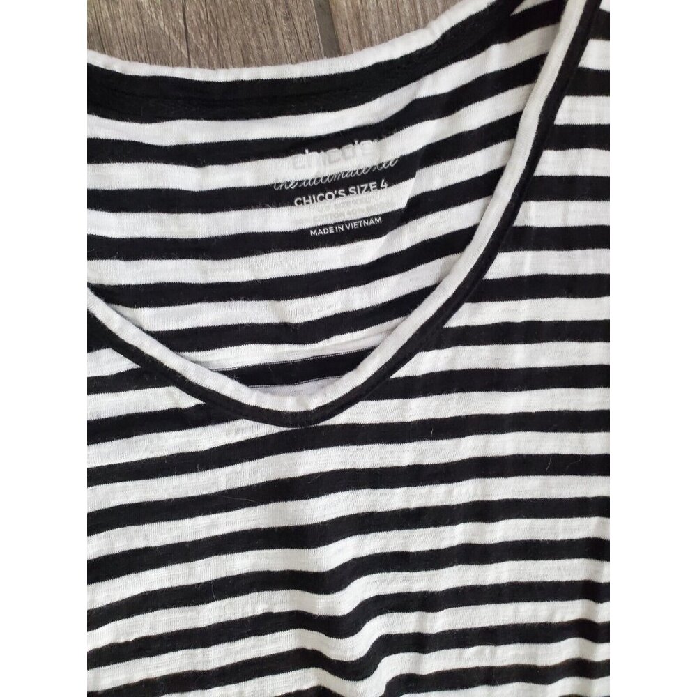 Chico Size 4 Striped Cotton/Modal Blend Tshirt/ Tank Top Bundle - Picture 2 of 3